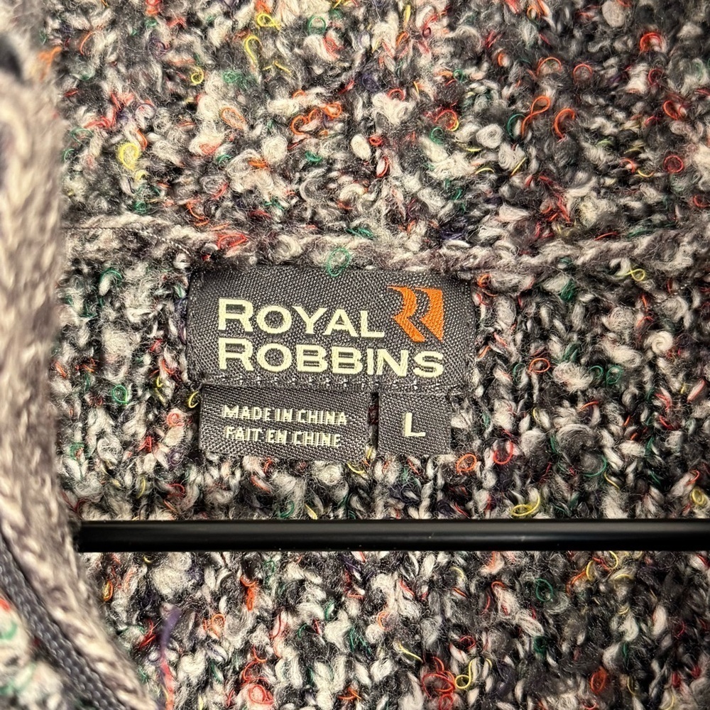 Royal Robbins Women’s Full Zip Knit Multi-Colored Specks Cardigan Sweater Size L - Picture 5 of 10